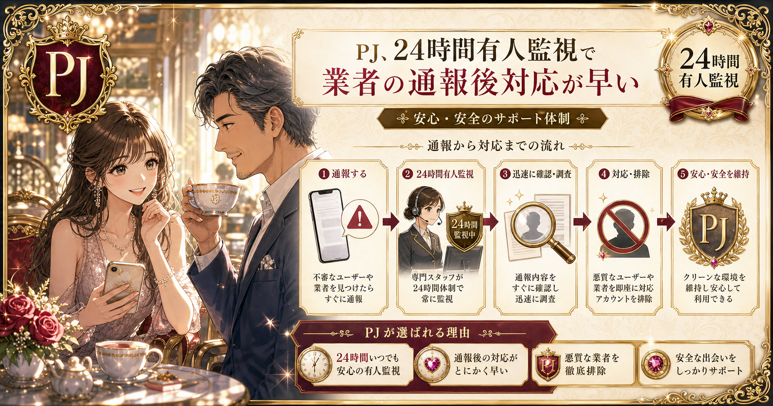 第1位：PJ、24時間有人監視で業者の通報後対応が早い
