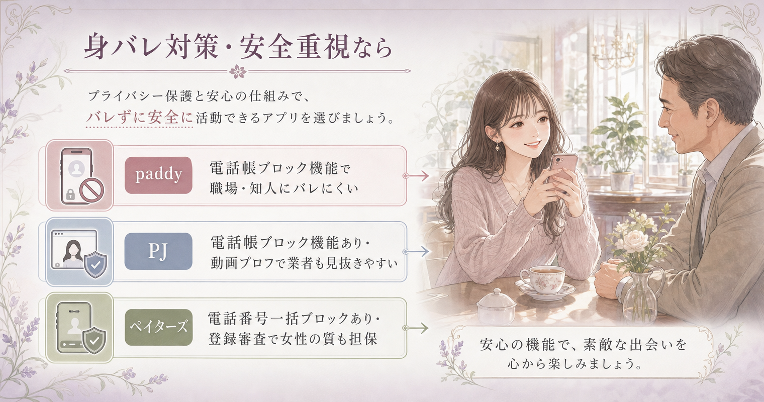 身バレ対策・安全重視なら