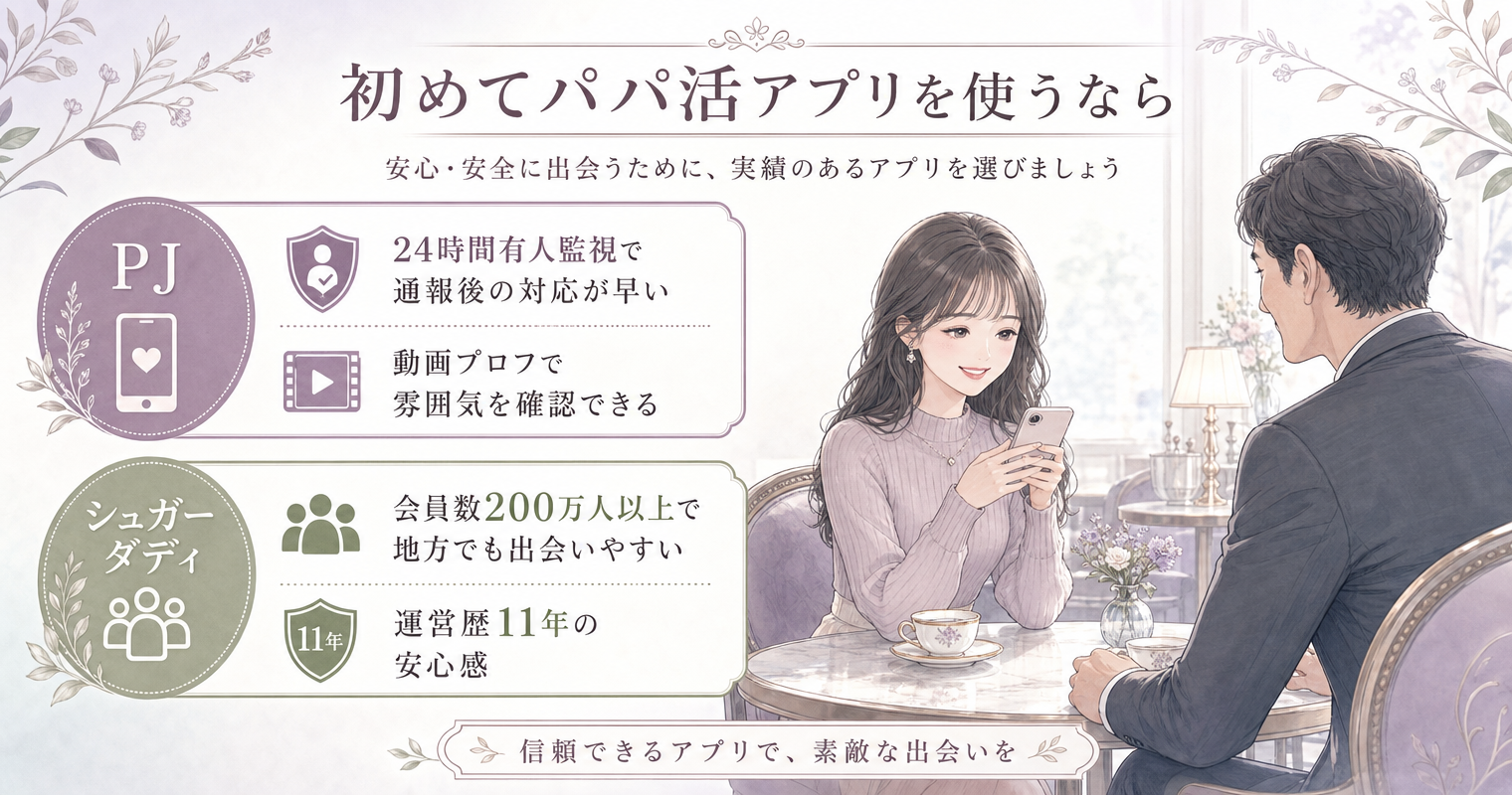 初めてパパ活アプリを使うなら